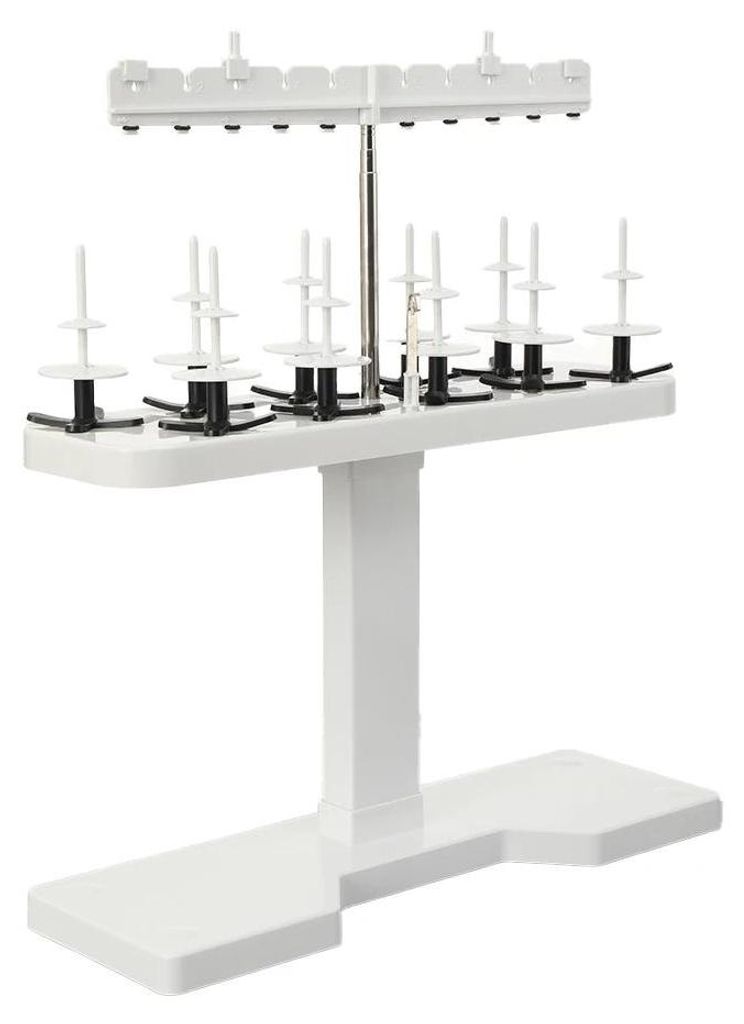 Garnständer für Stickgarn - Spulenhalter für Nähmaschine - 10 Spulen - Verstellbar - Für Konengarn - Kunststoff - Tischständer - Bronze