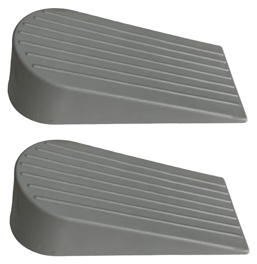 Lot de 2 butoirs de porte en caoutchouc gris, cales de sol XXL robustes
