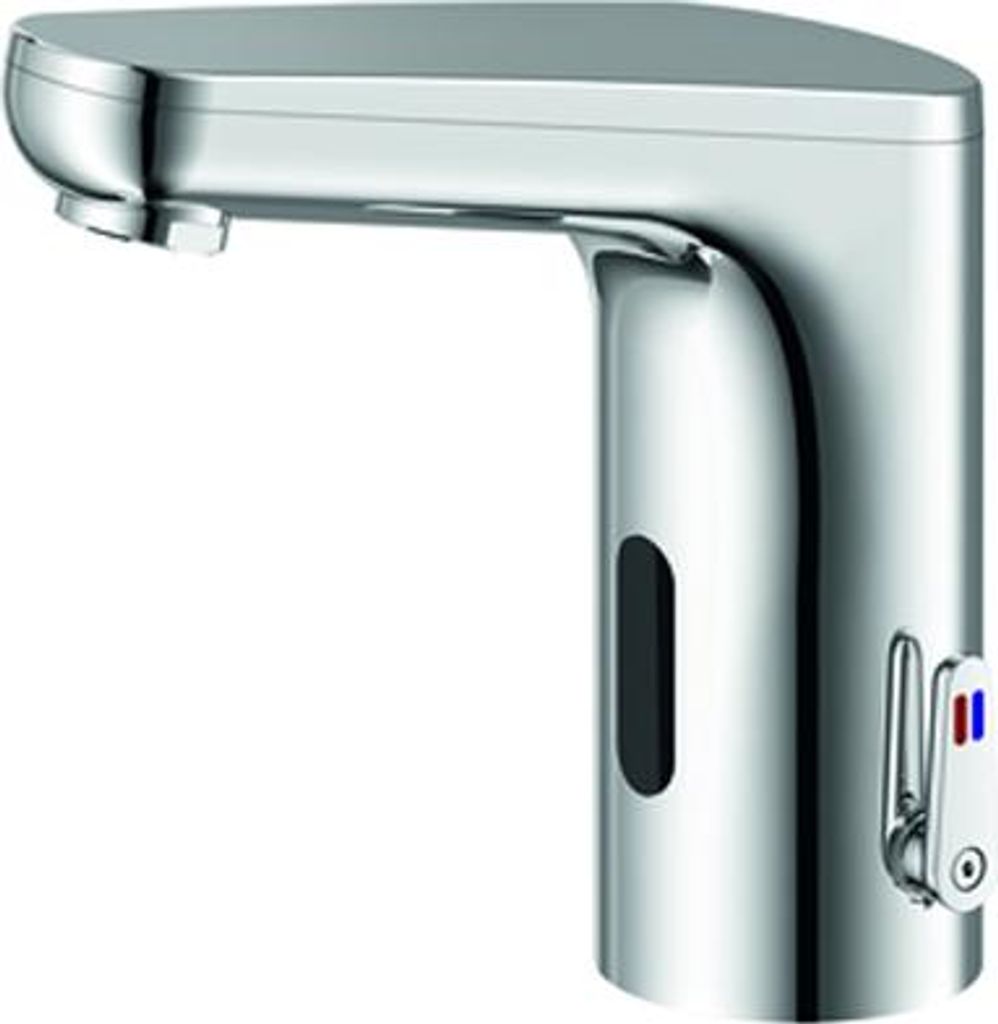 VIGOUR Waschtisch-Niederdruck-Armatur derby plus 230V Netz mit Mischung verchromt