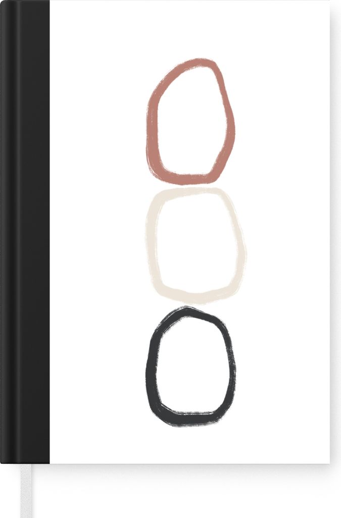 MuchoWow Notizbuch Tagebuch Haushaltsbuch Notebook A5 Minimalismus - Geometrische Formen - Pastell - Notizblock - Notizheft - Notebook - Schreibb...