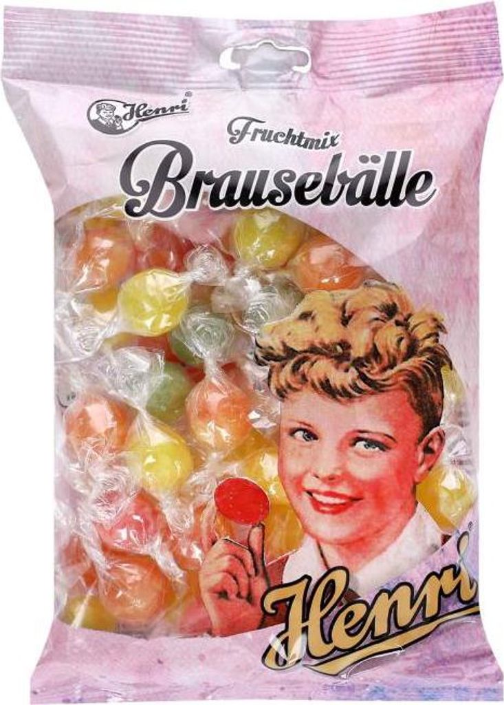 Henri Brausebälle Fruchtmix mit prickelndem Brausepulver Produktbild 