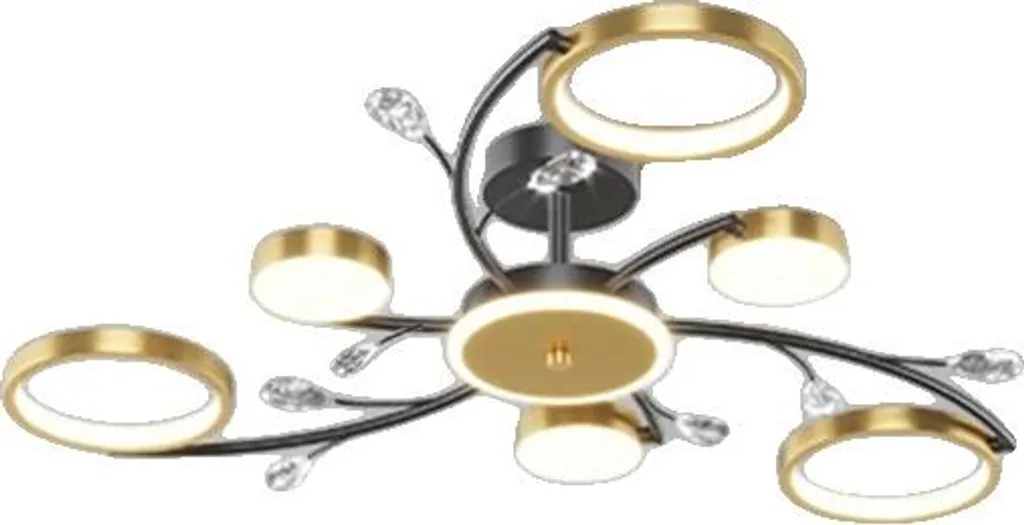 Lampadario Design 6 Luci Dimmerabile - Eleganza Minimal per Interni - 1