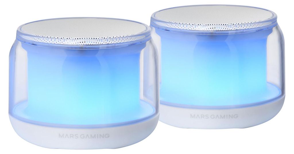Haut-parleur Bluetooth Mars Gaming MSAURAW Blanc 15 W 4 W Image du produit 