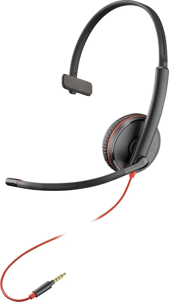 Casque filaire Poly Blackwire 3215 UC monobloc USB-C pour PC et Mobile