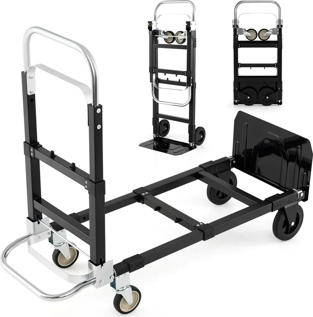 Diable de transport pliable 2 en 1 : finissez-en avec le mal de dos