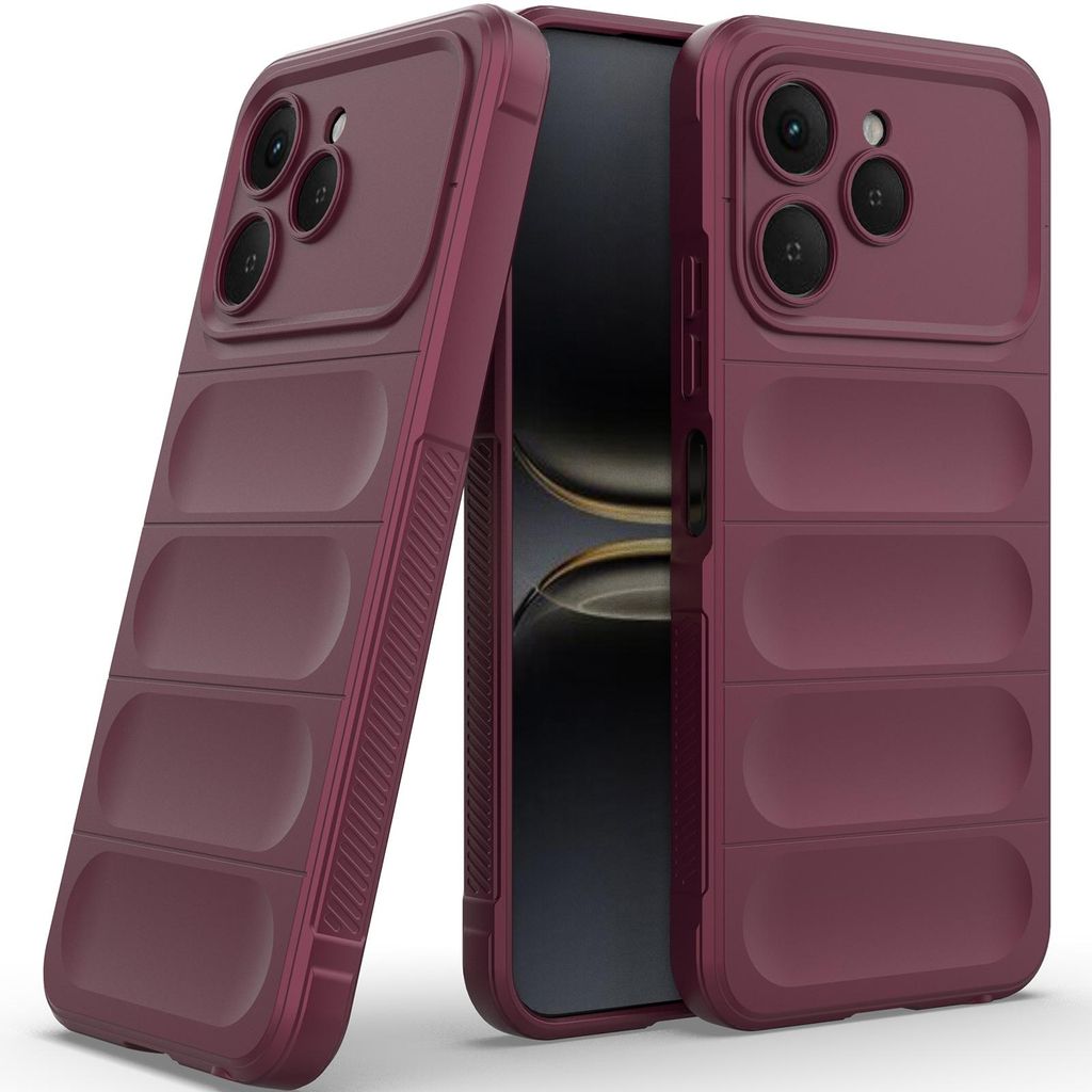 Handyhülle für Tecno Spark 40 4G Weich TPU Silikon Stossfest Anti-rutsch Hülle bordeaux