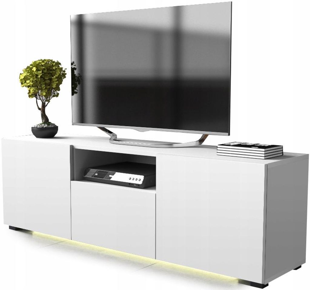 szafka rtv pod telewizor komoda tv 150 biała matowa biały Zdjęcie produktu 