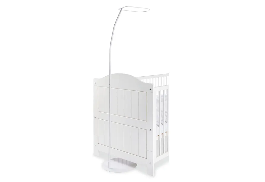 Pinolino Barre de lit avec pied laqué blanc - Protection de lit enfant