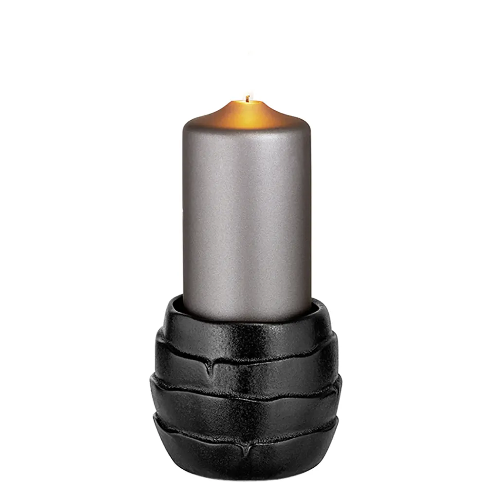 Sublimez vos coins sombres avec le bougeoir noir Cocon FINK H.10 cm