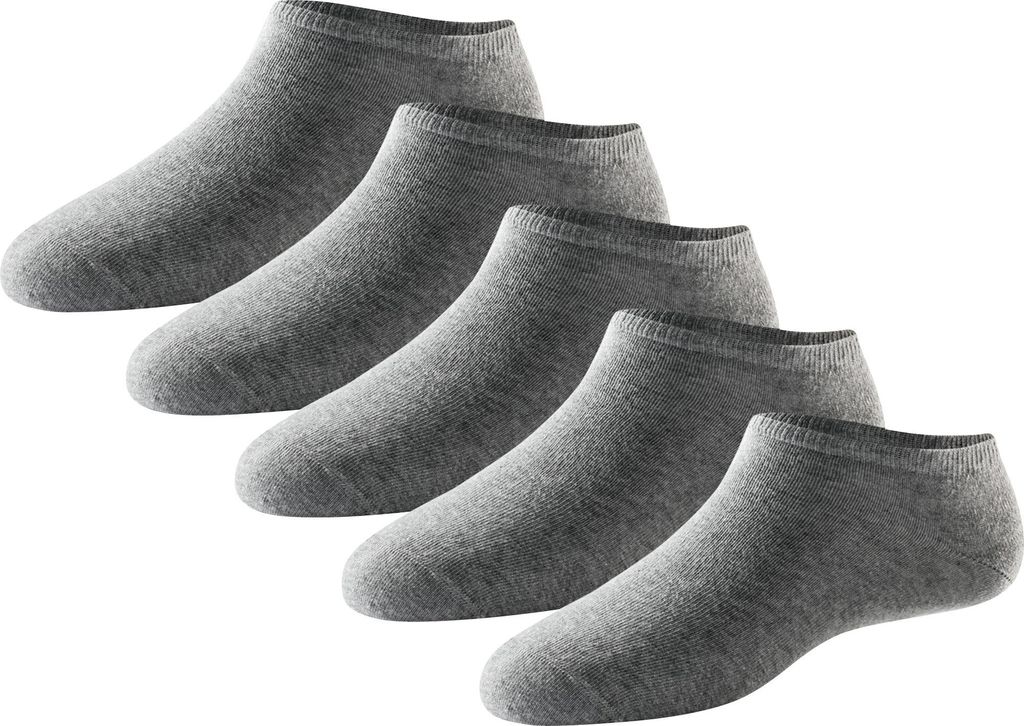 Schiesser Herren-Sneaker-Socken 5 Paar grau 39 - 42