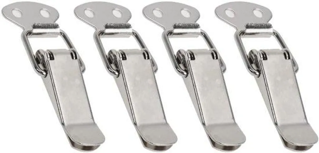 Loquet à ressort en inox pour sécuriser vos caisses de rangement de garage