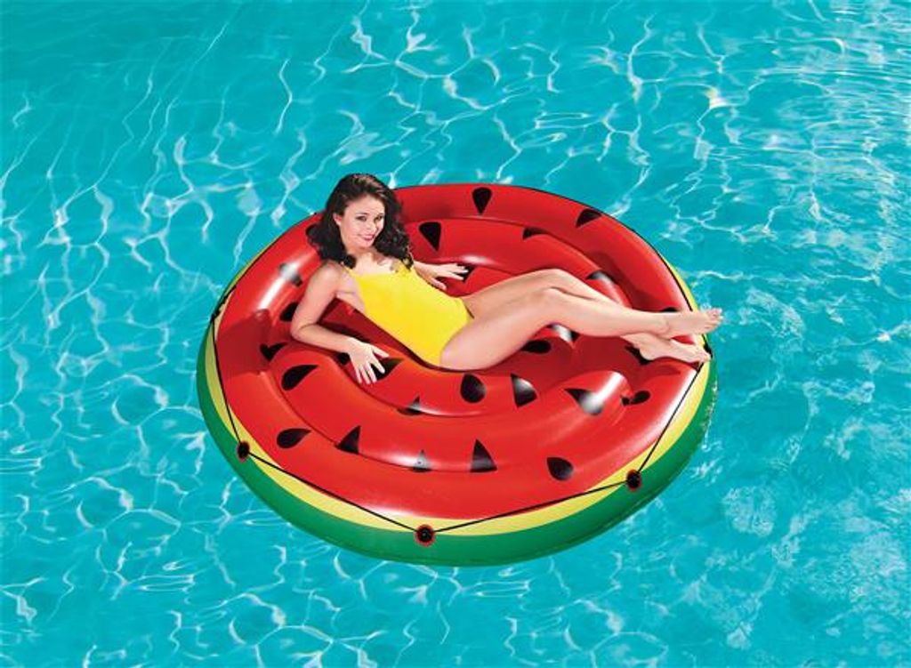 XXL Schwimmliege Luftmatratze Badeinsel Schwimmsessel Pool Wassermelone 173cm 