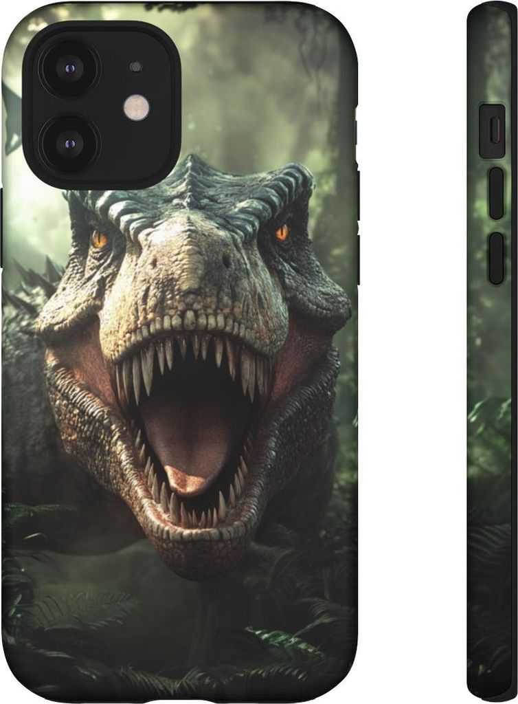 Lebensechter Dinosaurier im Dschungel – Hülle Kompatibel mit iPhone 12