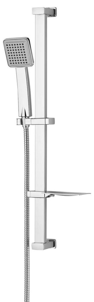 Aqualine NAJA Brauseset mit Seifenschale, verschiebbarer Brausehalter, Chrom