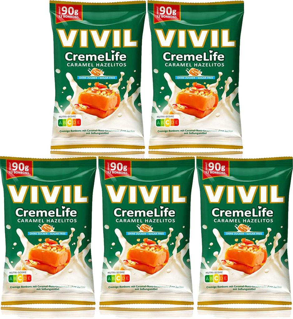 Caramelle Vivil Creme Life Caramel Hazelitos senza zucchero Immagine del prodotto 