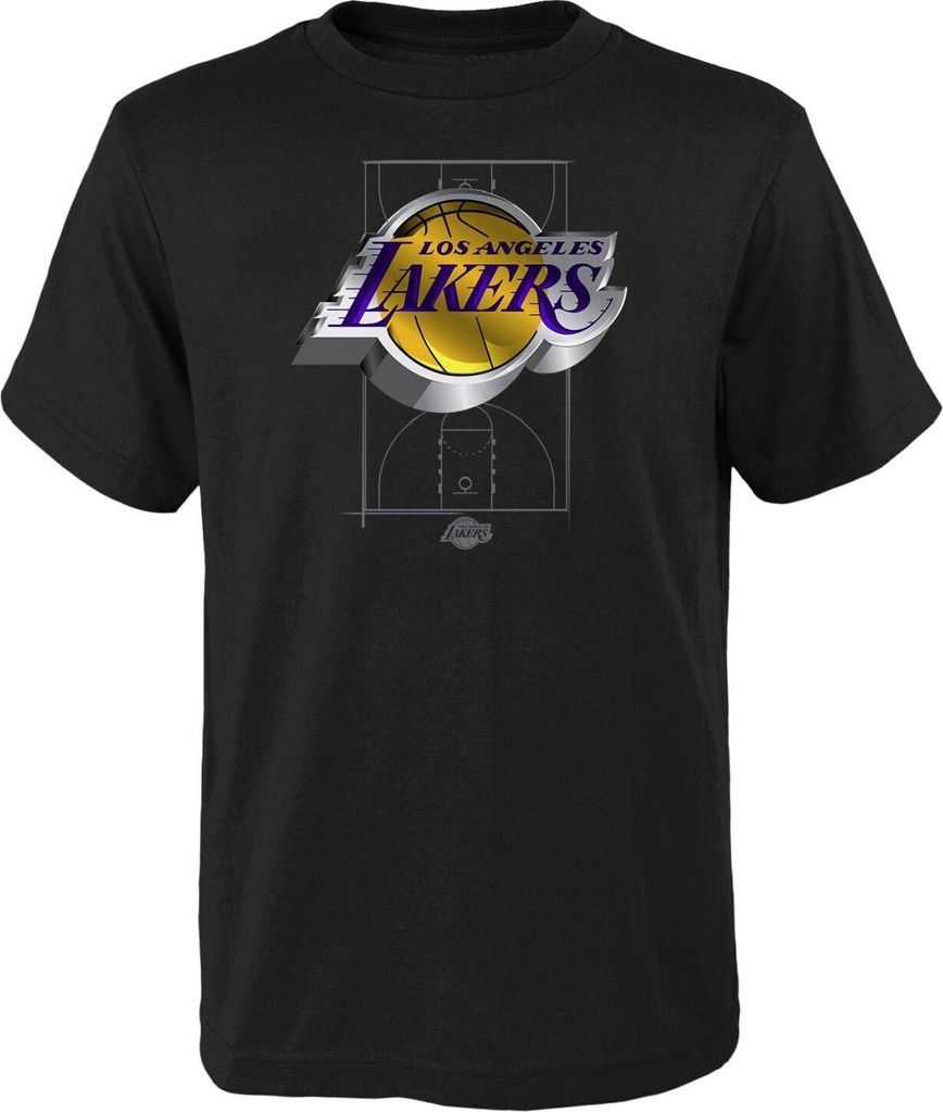 Outerstuff 3D Logo NBA Junior Kurzarm-T-Shirt, Los Angeles Lakers - Größe: XL, 18-20 Jahre