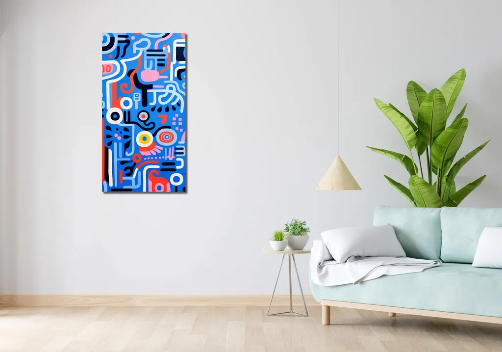 Quadro Grande 50x100 Eco Ritmico - Stampa Canvas Pronta da Appendere - 2