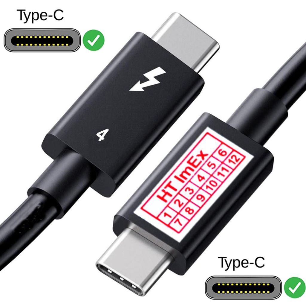 USB C Kabel 40 Gbit,s 100W 5A für Lenovo 40 AN ThinkPad Thunderbolt 3 Dock Gen 2
