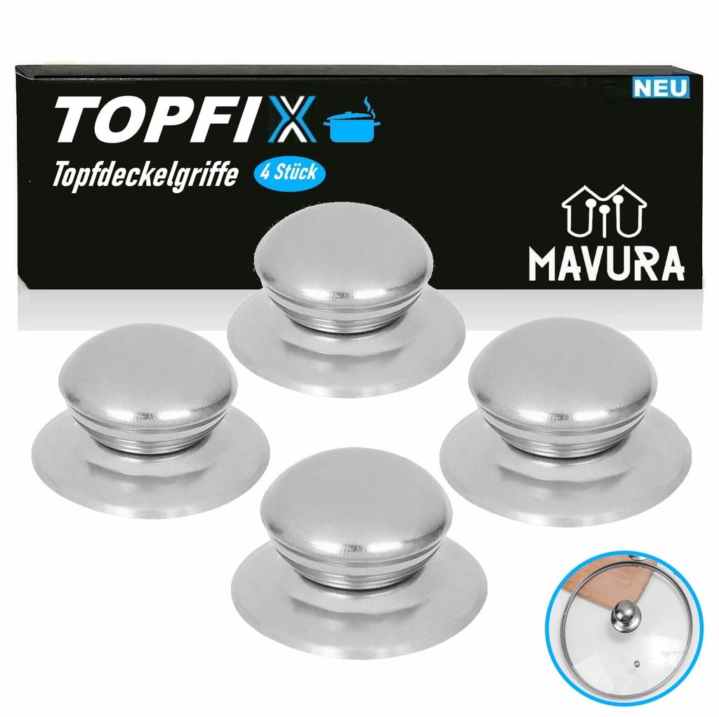 Manopola Universale Per Coperchio Pentole In Acciaio Inox, Design Ergonomico Antiscottatura, Ricambio Cucina