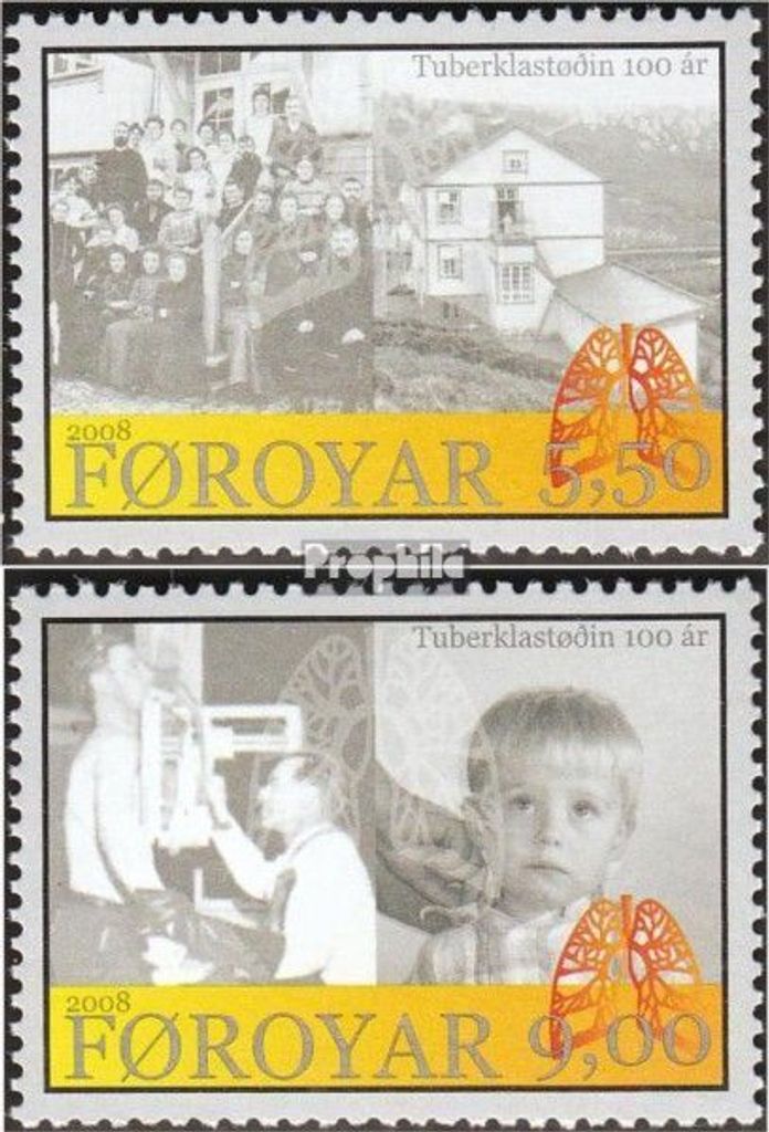 Briefmarken Dänemark - Färöer 2008 Mi 632-633 (kompl.Ausg.) Produktbild 