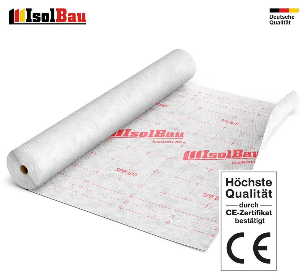 Unterspannbahn Dach 100g/m² Unterdeckbahn 37,5m² Rolle 1,5x25m Dachfolie SPB 100