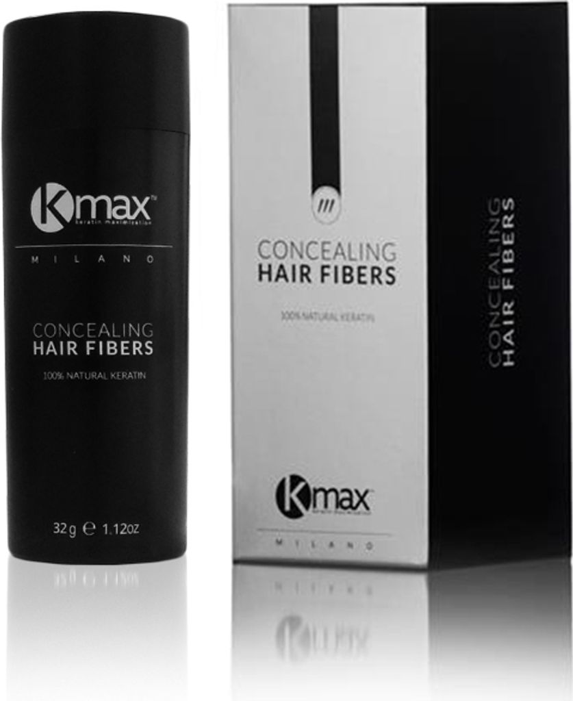 Kmax Concealing Hair Fibers Keratin Hair Powder for Hair Thickening Effect Hair Fibers for Covering Hair Loss 32g Dark Brown