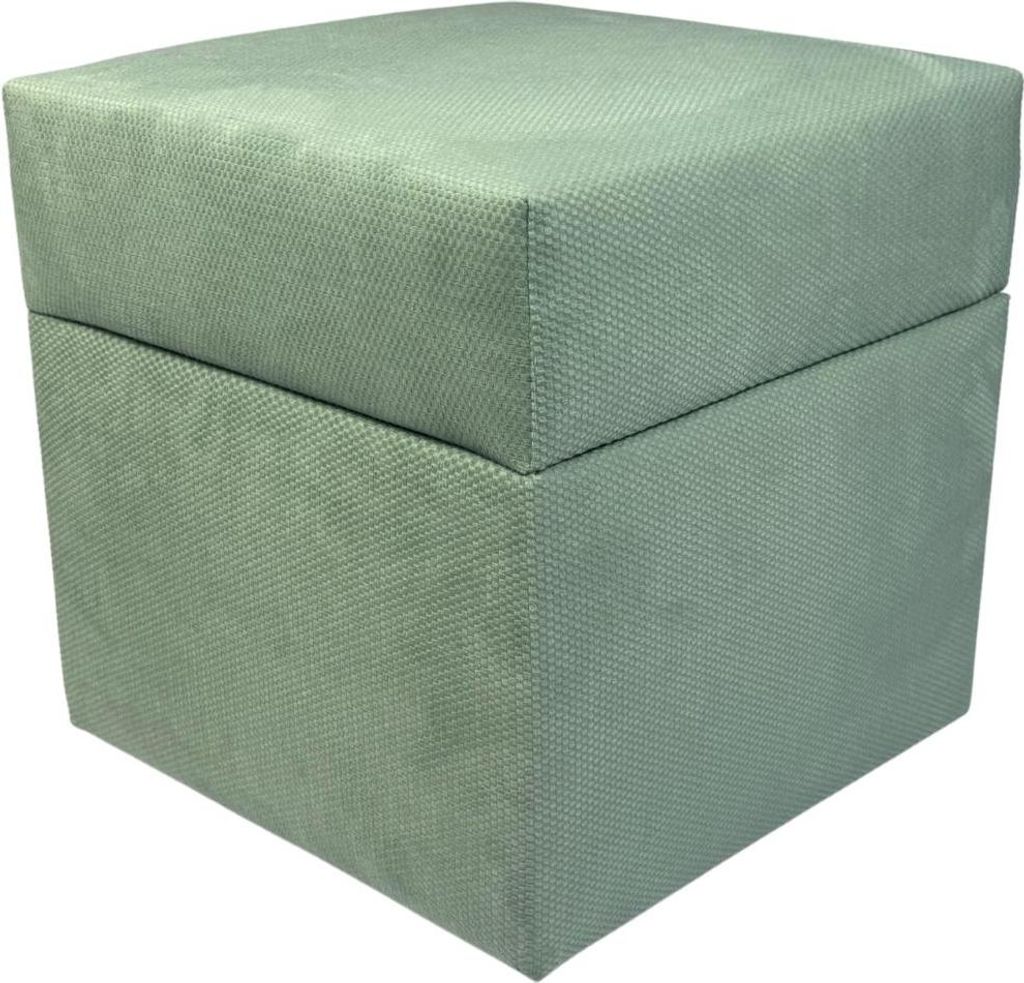 Pufa otwierana kwadratowa MAKALU 40x40 cm delikatny plusz z Zdjęcie produktu 