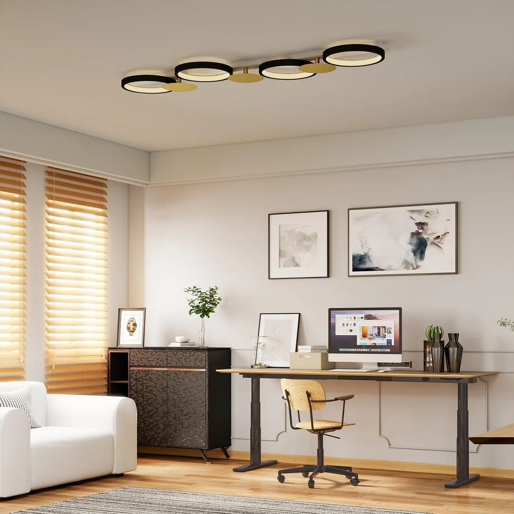 Plafonnier LED 38W télécommandé, réglage blanc chaud à blanc froid - 7