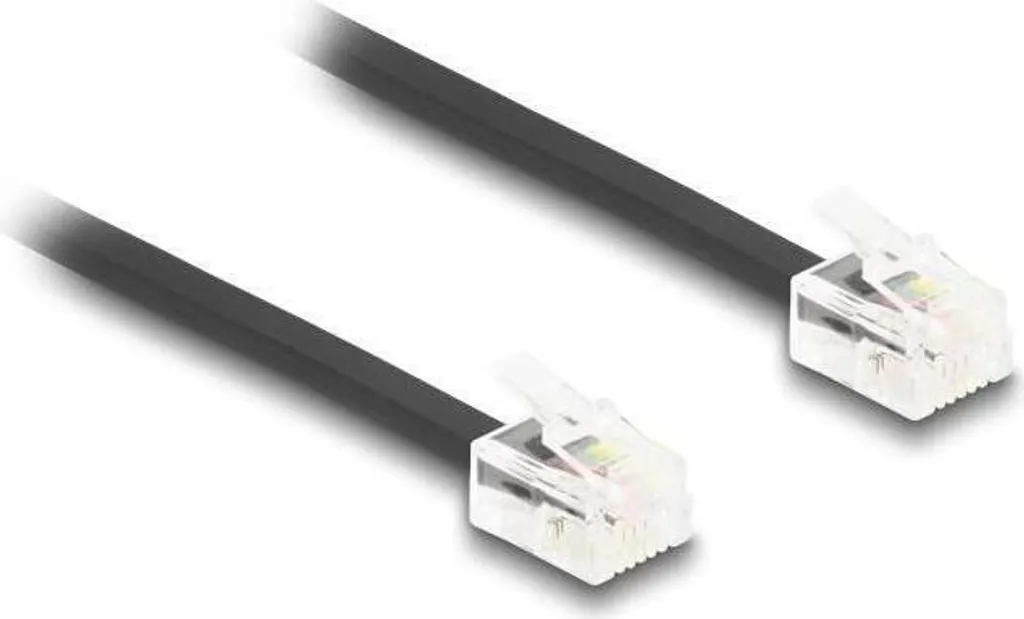 Cavo Telefonico RJ11 Delock 2m Nero - Ricambio Professionale Certificato - 2