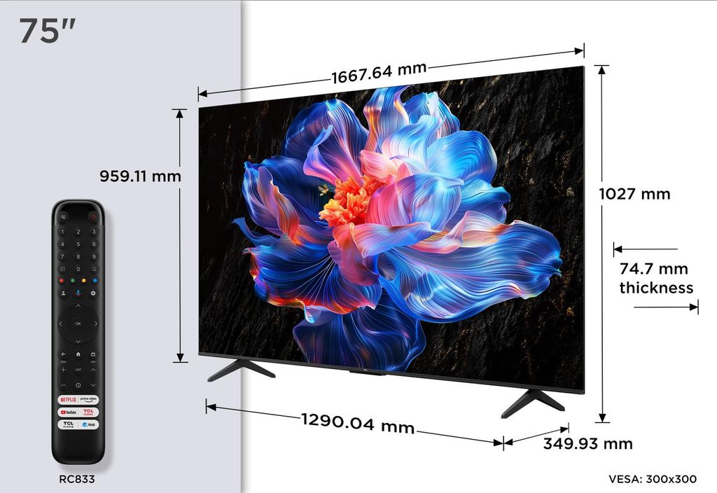 TCL P69K 75P69K Fernseher 190,5 cm (75") 4K Ultra HD Produktbild 