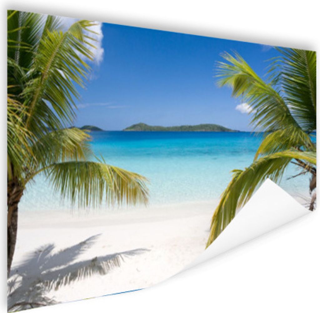 MuchoWow Poster Tropische Palmen am Strand 180x120 cm - Fotoplakat