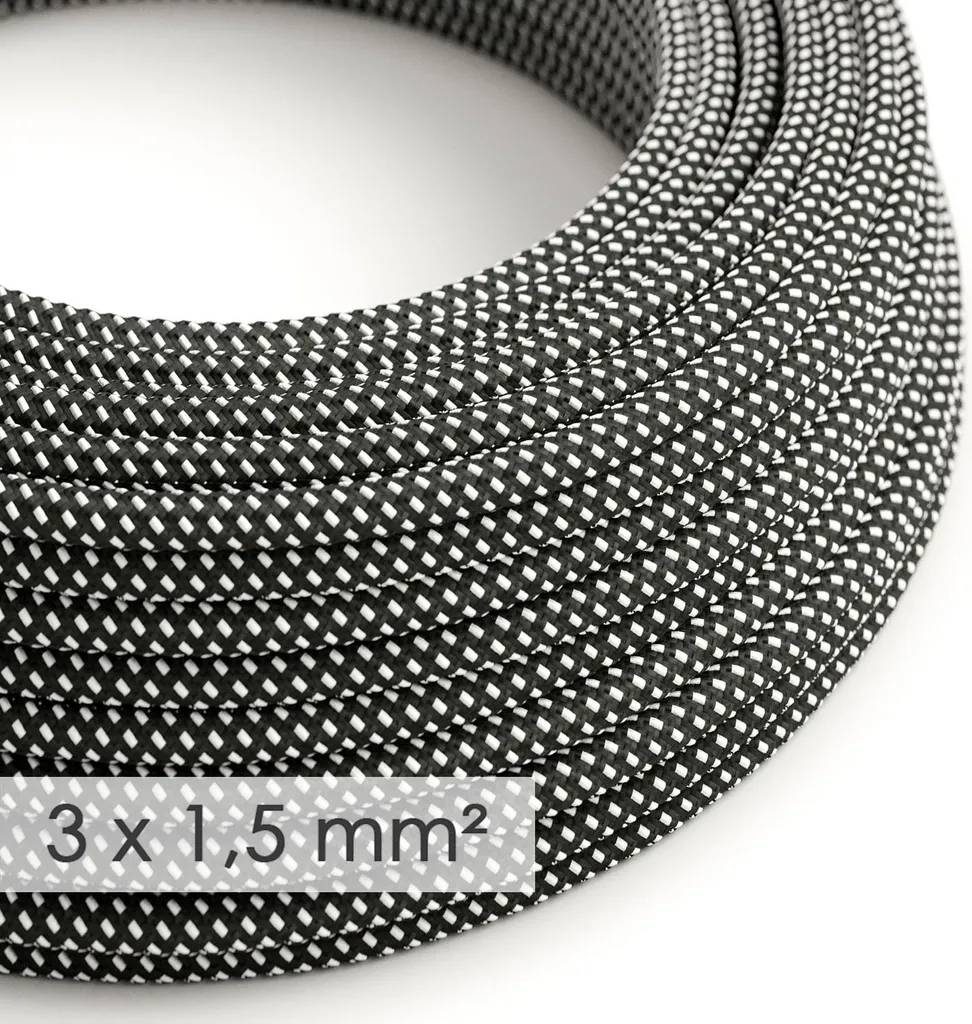 Creative-Cables Câble Étoiles RT41 Effet Soie 3D Rond 3x1,50mm² 10m
