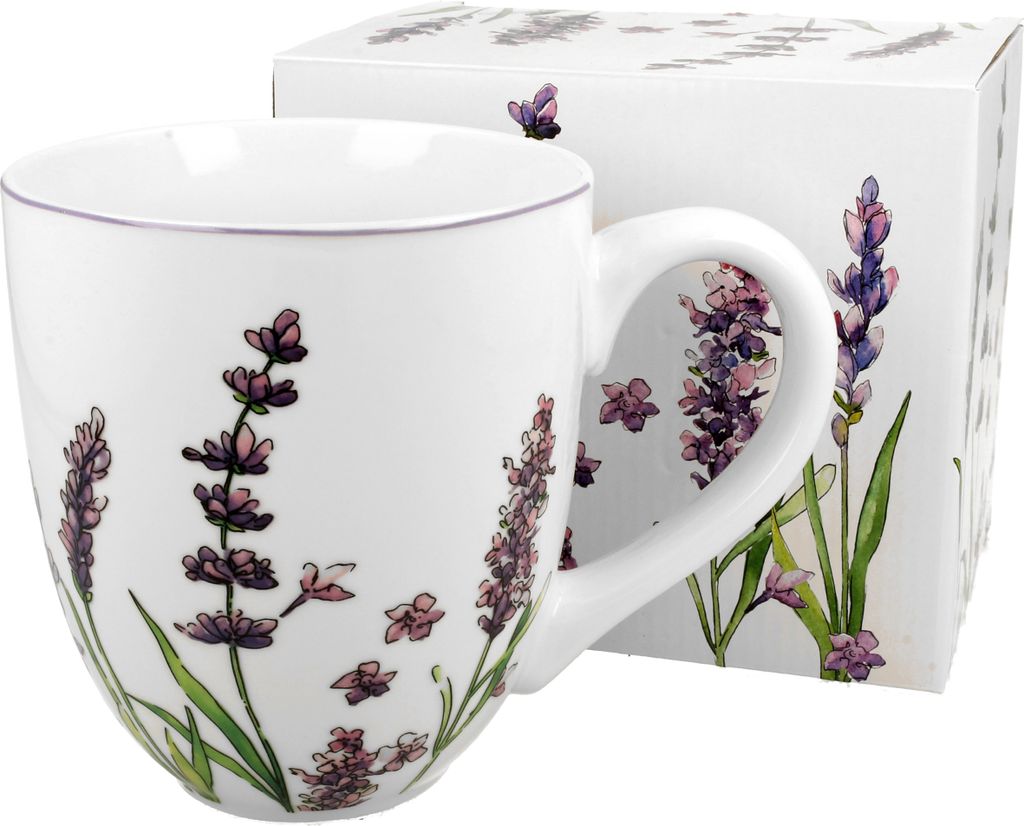 DUO FLORAL XXL Becher 1000 ml CLASSIC LAVENDER New Bone Produktbild 