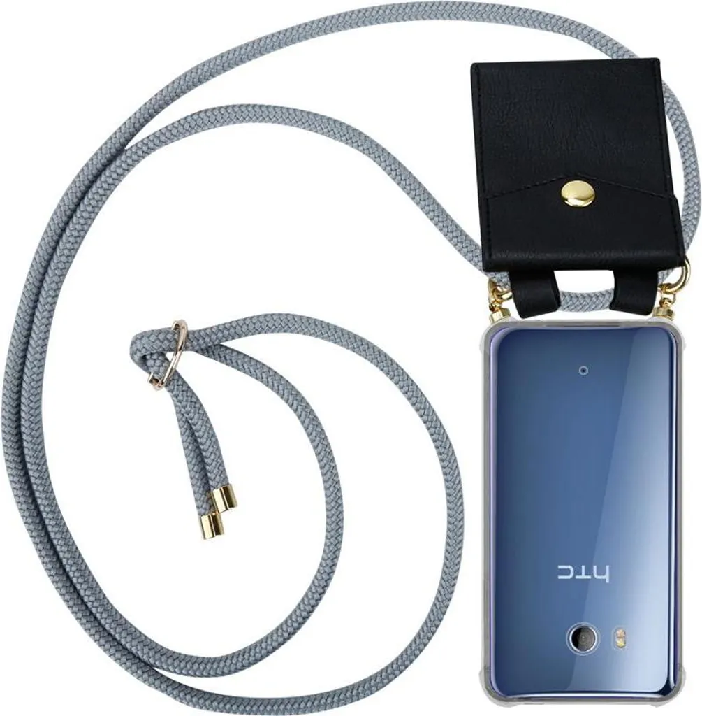 Cover a Tracolla HTC U11 Cadorabo - Grigio Chic con Laccio Rimovibile