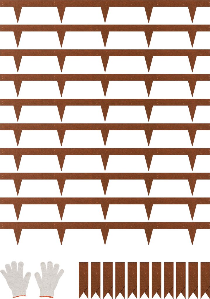 VEVOR Rasenkante, 10er-Set, 1016x114,3x1,5 mm, Produktbild 