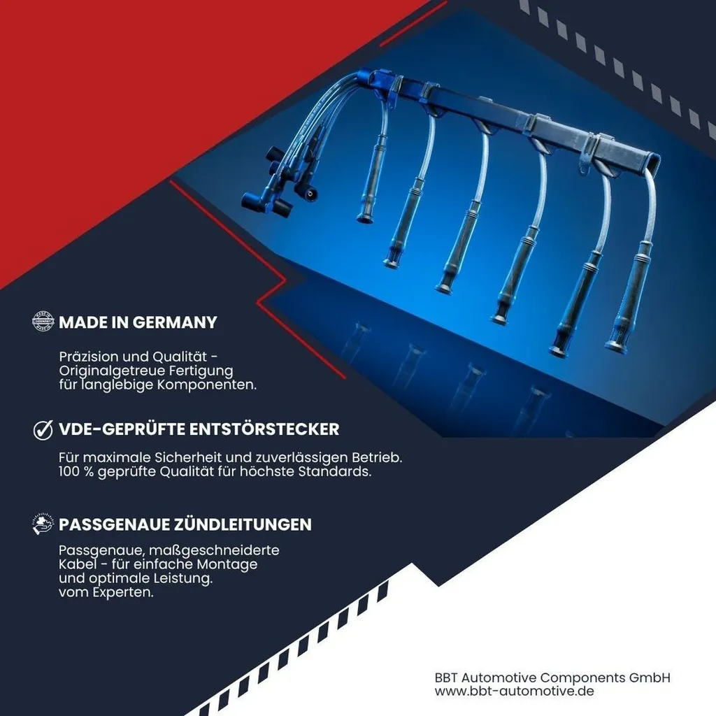 Set di cavi di accensione versione di collegamento M4 cavo Ø 7 mm BBT per VW TRANSPORTER