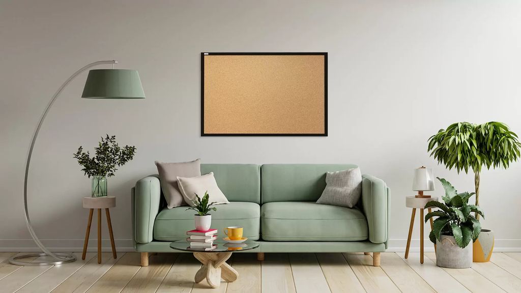 Korková nástěnka v černém dřevěném rámu 120x90 cm Obrázek produktu 3