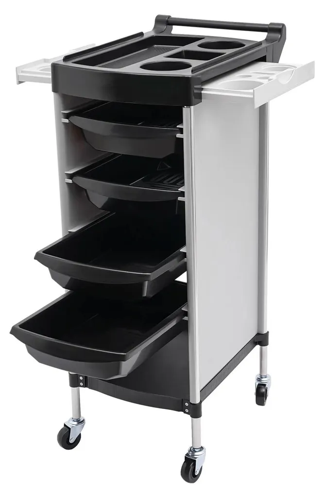 Chariot de salon robuste charge 50 kg - 6 tiroirs et structure métal