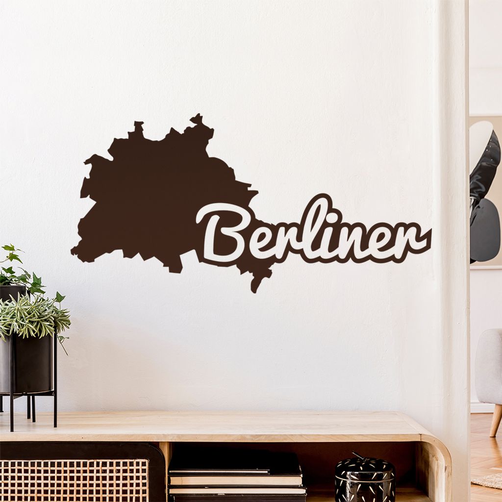 Berliner Herkunft Wandtattoo Wandaufkleber Wall Sticker - Dekoration, Küche, Wohnzimmer, Schlafzimmer, Badezimmer
