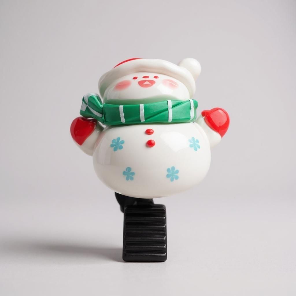 Fahrradklingel im Schneemann Design Fahrradglocke Durchmesser ca. 3,5cm