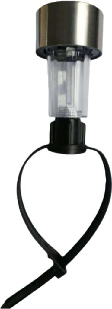 INF Solarleuchten mit Kabelbinder - 6er Pack, Edelstahl, für Garten, Zaun warme Farbe