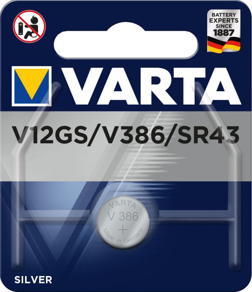 Varta 04178101401, Einwegbatterie, SR43, Siler-Oxid (S), 1,55 V, 1 Stück(e), 105 mAh