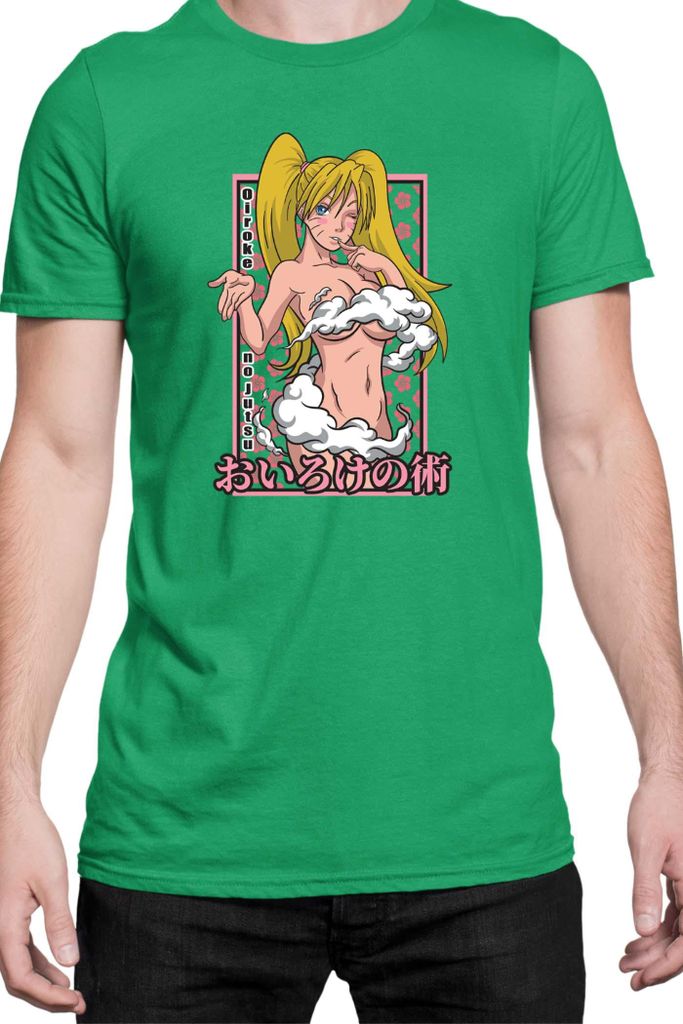 Herren T-Shirt Manga Japan Anime Comics Animation Naruto Transform Jutsu, Man S / Grün