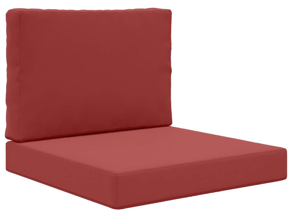 Hochwertigen Möbel Sofakissen für draußen modern - robust und langlebig - 2 pcs Weinrot Polyester - Gartenmöbelauflagen GermanyMöbel840761