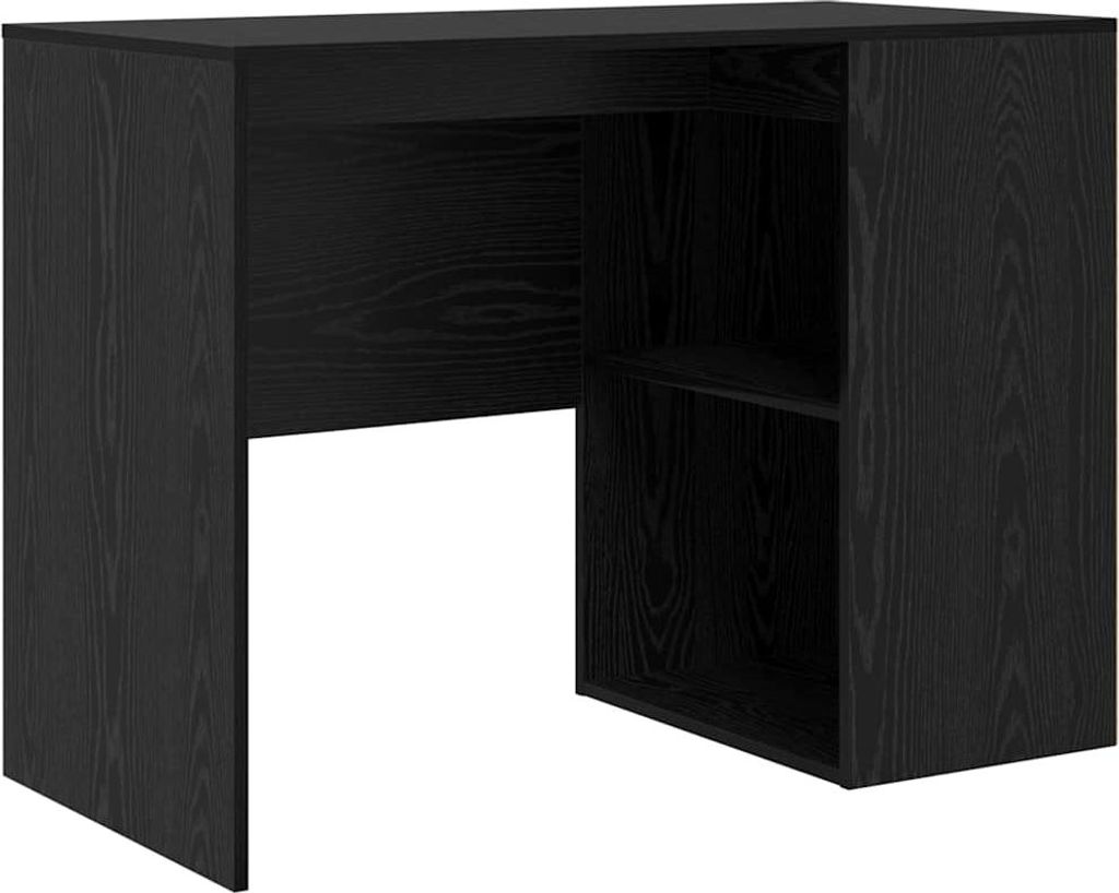 vidaXL Schreibtisch mit Regal Schwarz Eichen-Optik 102 x 50 x 75 cm