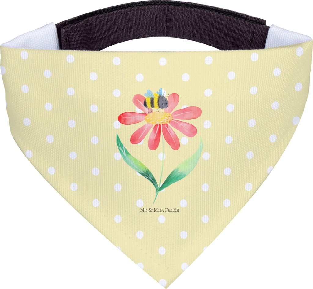Mr. & Mrs. Panda Hunde-Halstuch Hummel Blume - Gelb Pastell Produktbild 