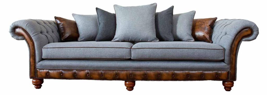 Sofa Couch Stoff Polster Sofas Couchen Wohnzimmer Design 4 Sitzer Neu