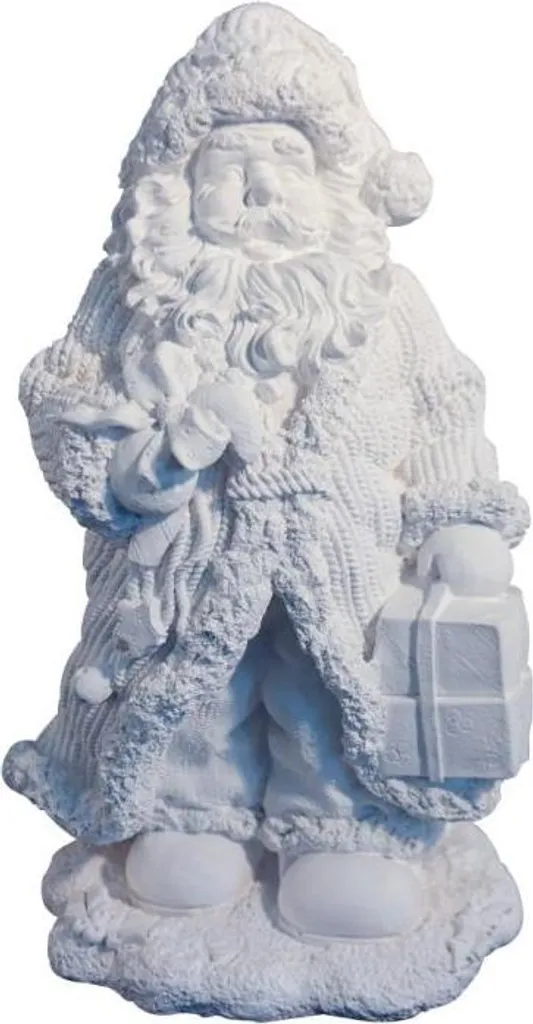 Statuette Père Noël décorative en céramique Ismare avec sac de cadeaux