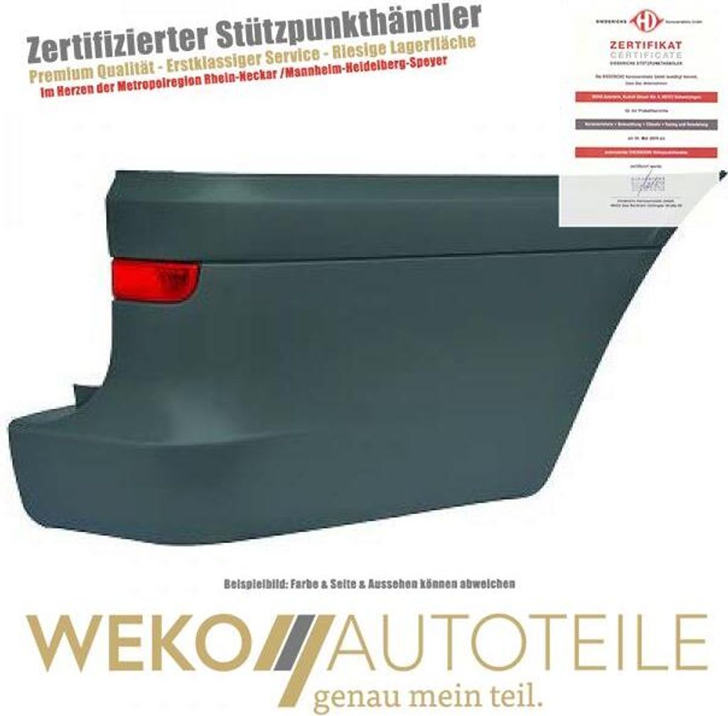 Stoßstange hinten links DIEDERICHS 1666059 für MERCEDES-BENZ