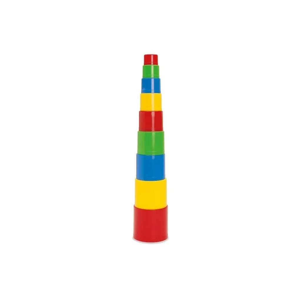 Tour d'empilage Multicolore Dantoy - Gobelets Éducatifs 9 Pièces BIO
